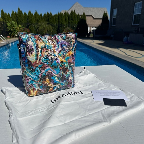 NWT Brahmin Celina Euphoria Melbourne Leather Shoulder Bucket Bag - Picture 14 of 15